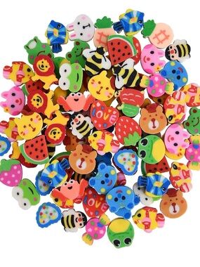 400PCS Mini Fun Cute Fruit Animal Erasers for Kids Bulk
Back to School Party Gif